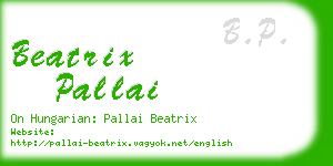 beatrix pallai business card